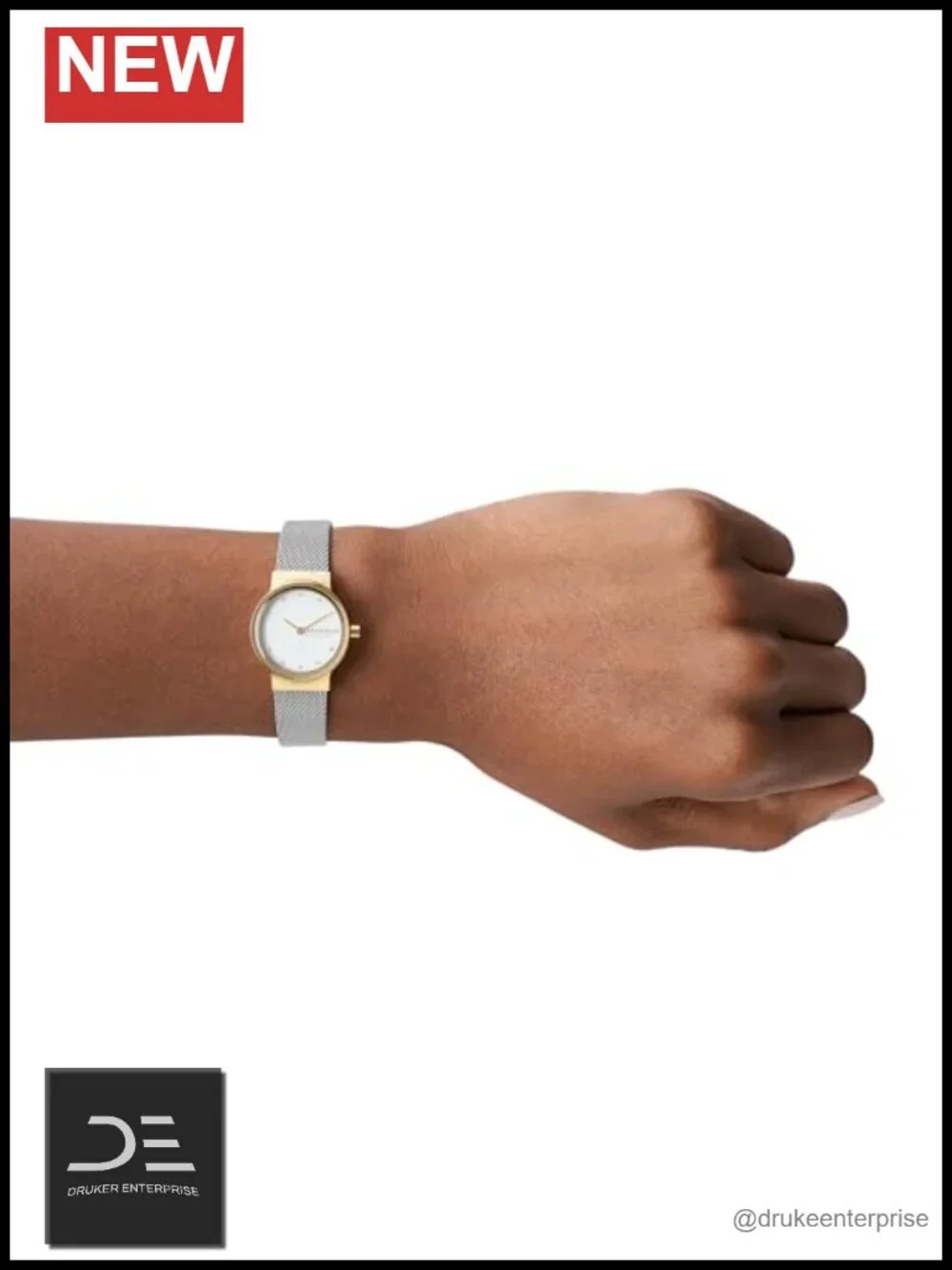 26mm Stainless Steel Mesh Dress Watch with Quartz Movement